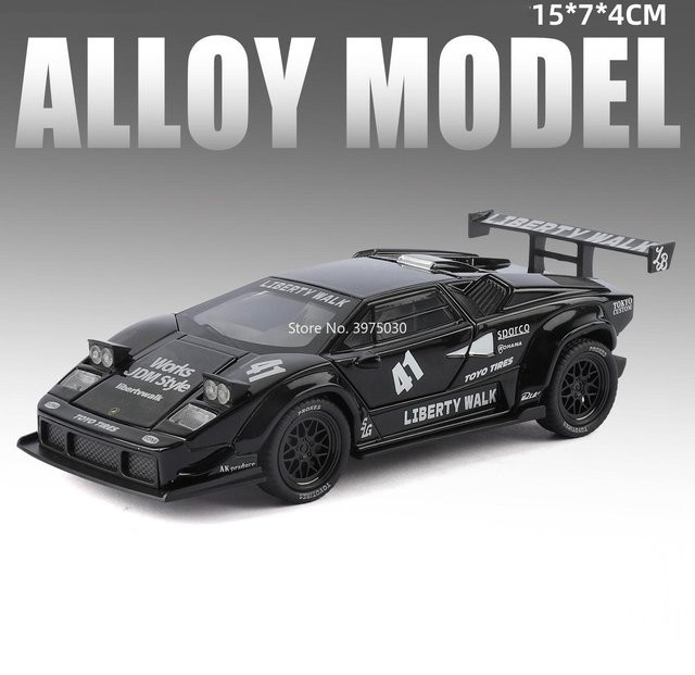 Linyi toy car Lambor Countach Lbwk Modellauto, 1:32, Licht und Musik, ab 14 Jahren - Bild 1