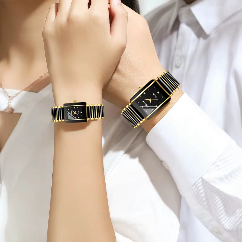 CHENXI Armbanduhren, Quarz, Keramik, Schwarz, Unisex - Bild 2
