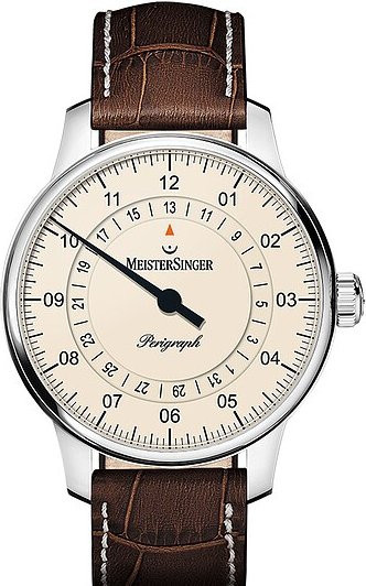 Meistersinger Einzeigeruhr, Automatik, Edelstahl, Leder, 38 mm, Unisex - Bild 1