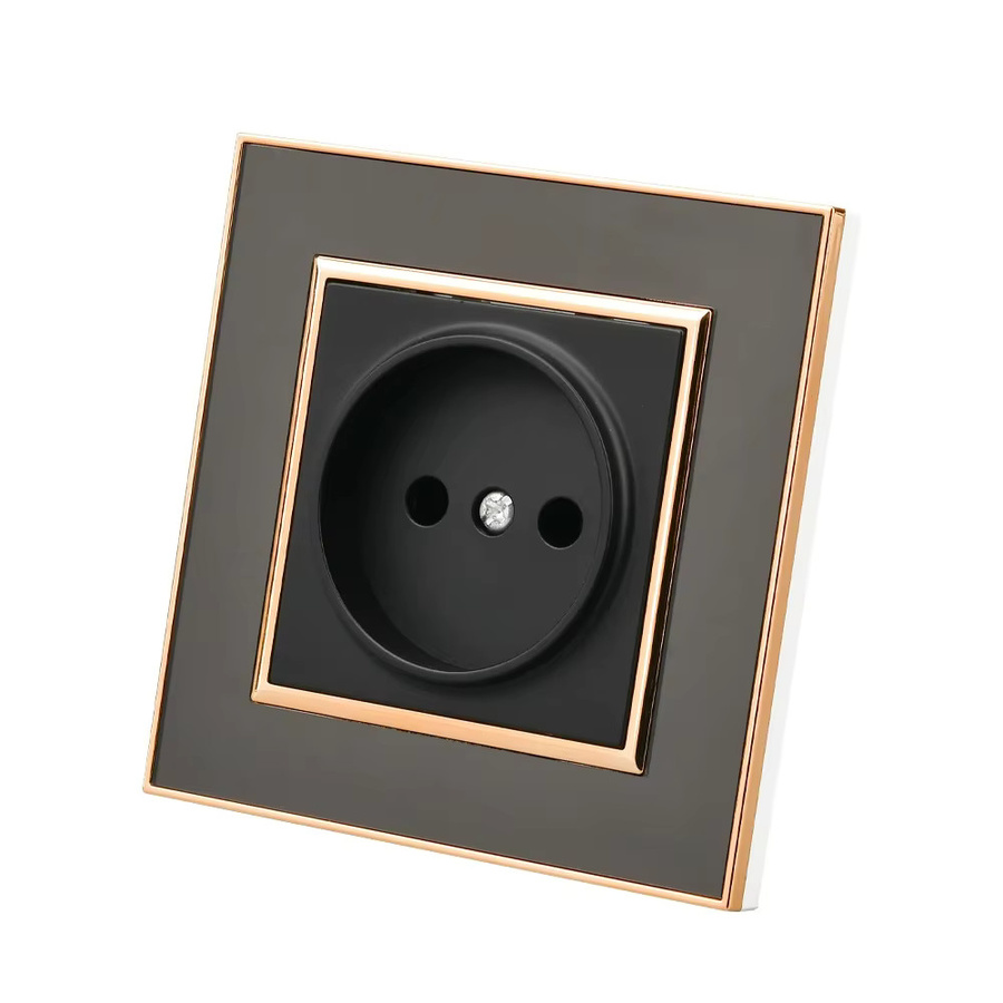 WESA Wandsteckdose aus Acryl in Schwarz, EU-Standard Spiegel-Optik, flammhemmend, 16 A, ohne Erdung - Bild 7