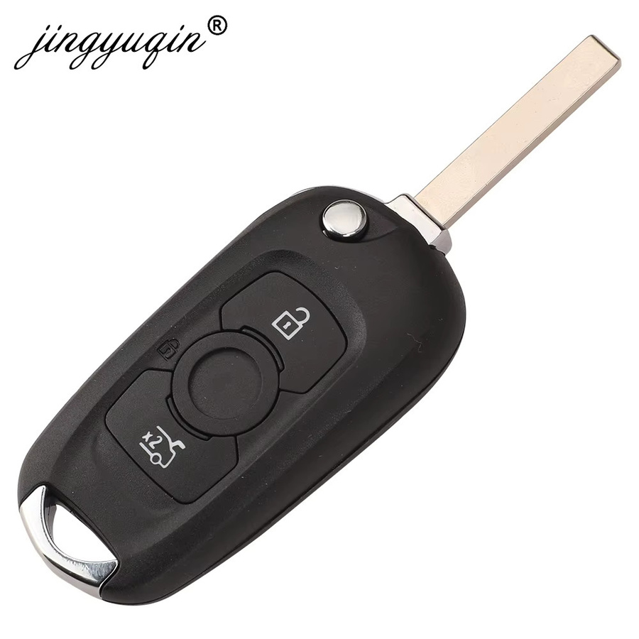 Jingyuqin Auto Schlüssel Gehäuse mit 3 Tasten und Flip-Funktion für Opel Astra K, Vauxhall und Buick Verano GT Excelle in Schwarz - Bild 3