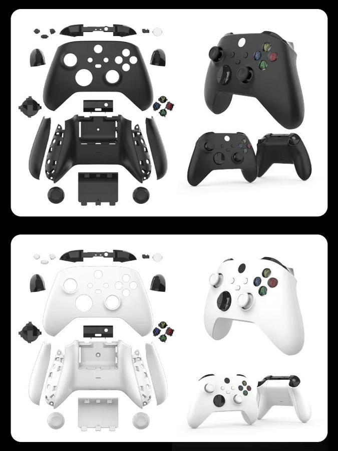 DATA FROG Ersatz-Vollgehäuse-Shell-Kit für Xbox Series X Controller vorne und hinten für DIY Custom Mod Komplettset - Bild 3