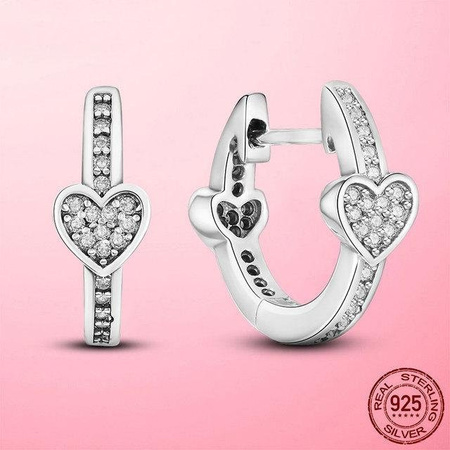 Creolen 925 Sterlingsilber, Roségold, CZ Zirkon, Damen