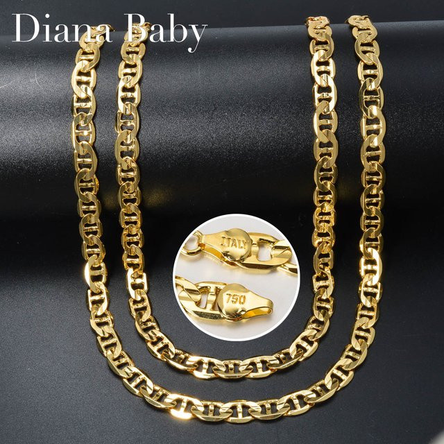 Halskette Kupfer, 750 Gold, Unisex - Bild 1