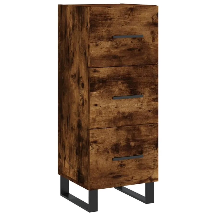 vidaXL Sideboard Räuchereiche Modern B/T/H: 34,5 x 34 x 90 cm - Bild 2