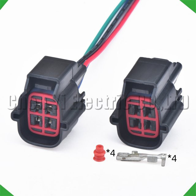 Yuyi 4-poliger wasserdichter Kfz-Stecker E-3938 WPT-182 für Klimaanlage und Druckschalter in Schwarz, passend für Ford und Land Rover - Bild 1
