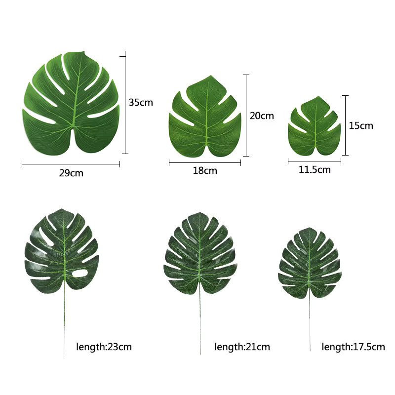 ZQNYCY Künstliche Monstera-Blätter aus Seide in Grün für deine Dekoration - Bild 2