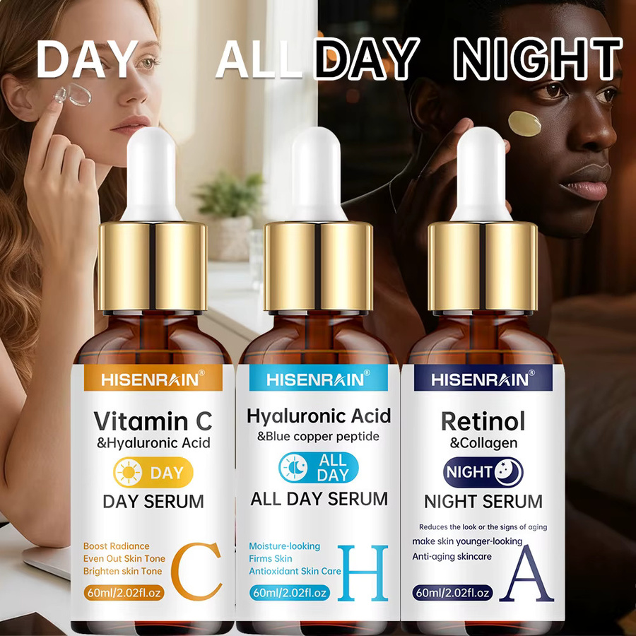 HISENRAIN Vitamin C + Retinol + Hyaluronsäure Serum Duo, für normale Haut - Bild 4