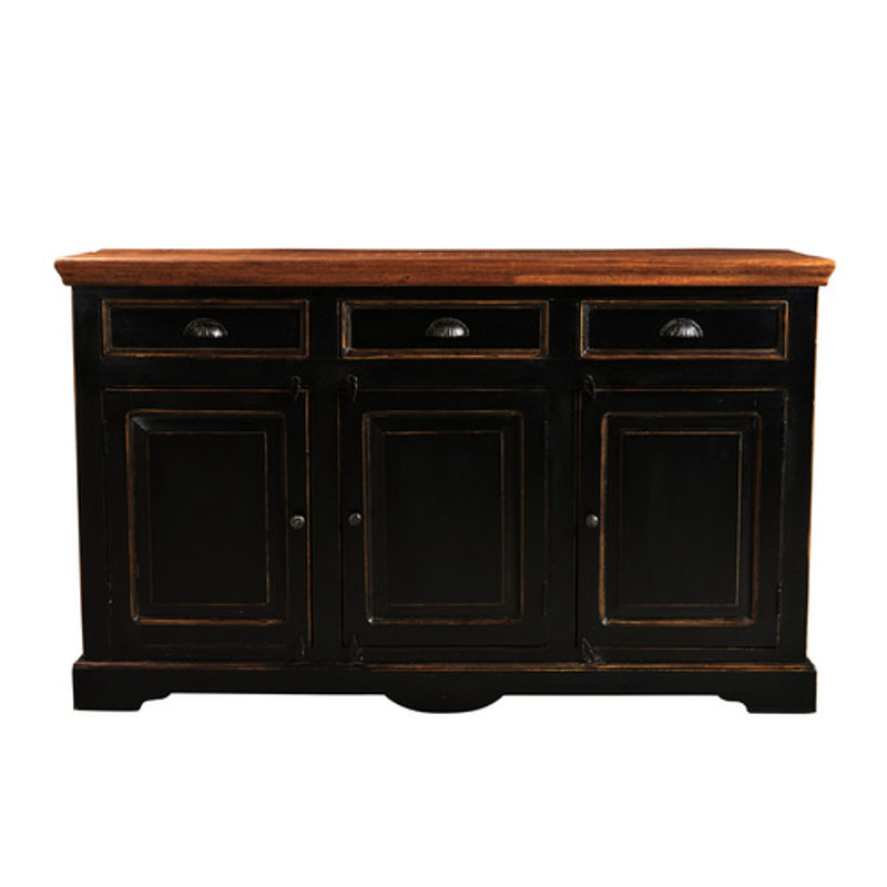 SIT Sideboard CORSICA aus Mangoholz und MDF in Schwarz/Honig, B/H/T: 150 x 90 x 40 cm - Bild 3