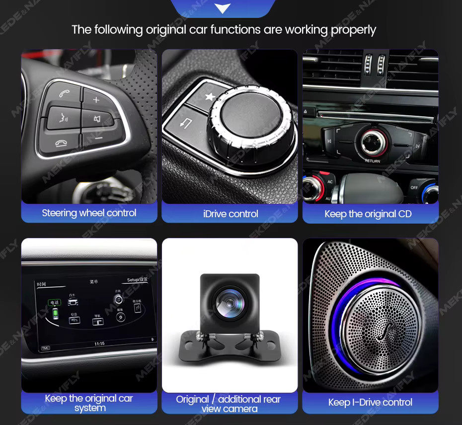 MEKEDE Android Auto Wireless CarPlay Autoradiosystem für Audi Q5 Q5L 2010-2017, 4G Wifi, GPS, Audio DSP Multimedia-Player, Schwarz - Bild 4