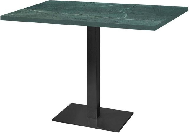 RestooTab Tisch Milan rechteckig in Dunkelgrün Marmoriert mit Stein-Dekor, B/T/H: 120 x 70 x 75 cm - Bild 1