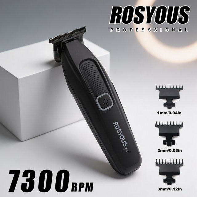 ROSYOUS RS-078 Kabelloser Trimmer, Schwarz, Herren - Bild 1