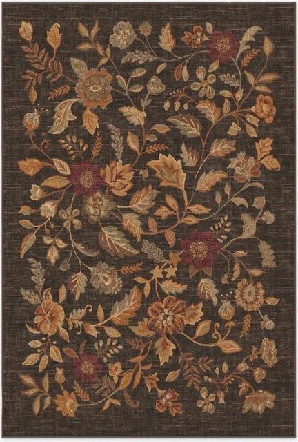 Lodestar Retro Teppich Grün Braun, Vintage Design, Rutschfest und Maschinenwaschbar, B: 120 cm, T: 160 cm - Bild 1