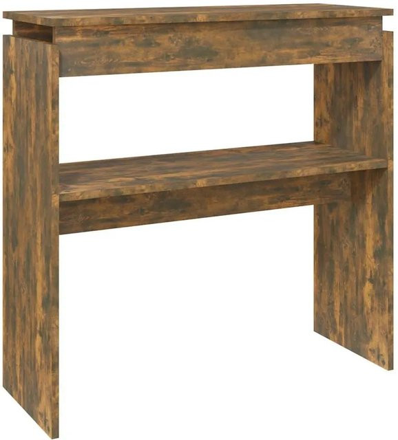 vidaXL Konsolentisch aus Holzwerkstoff in Räuchereiche, Braun, B/T/H: 80 x 30 x 80 cm - Bild 1
