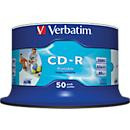 Verbatim CD-R AZO Wide Inkjet Printable CD-Rohlinge, 700 MB, 52-fach, 50er-Spindel, weiß und blau - Bild 3