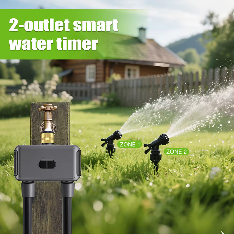 INSOMA Wifi Bewässerungssystem mit Dual-Schlauch und automatischem Wasser-Timer für Garten und Rasen - Bild 3