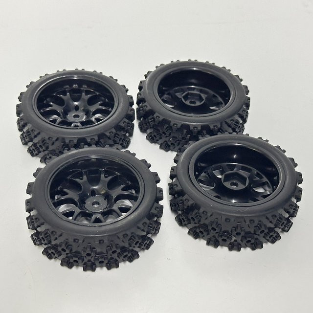 HobbyCorki RC 12 mm Sechskant-Rallye-Räder und Reifen, 4-teiliges Set - Bild 1