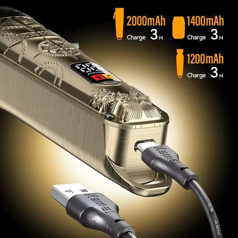 KEMEI 8558 Haarschneidemaschine, Elektrischer Rasierer, Gold, Unisex - Bild 3