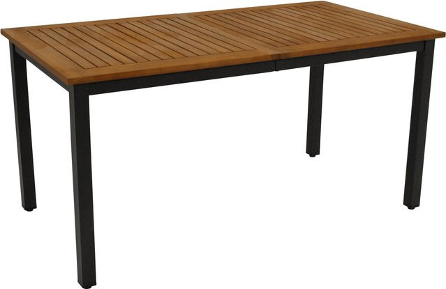 DEGAMO Tisch RAGUSA aus Akazie und Stahl in Anthrazit, B/T: 150 x 80 cm, FSC-zertifiziert - Bild 1