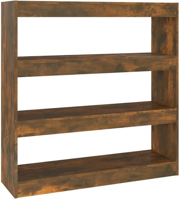 vidaXL Bücherregal und Raumteiler in Räuchereiche, B/T/H: 100 x 30 x 103 cm - Bild 1