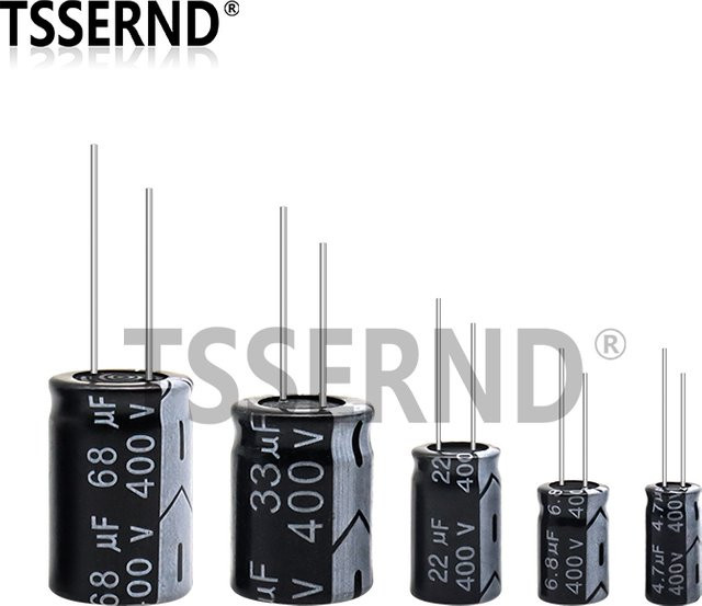 5 Stück TSSERND Aluminium-Elektrolytkondensatoren 400V in Schwarz - Bild 1