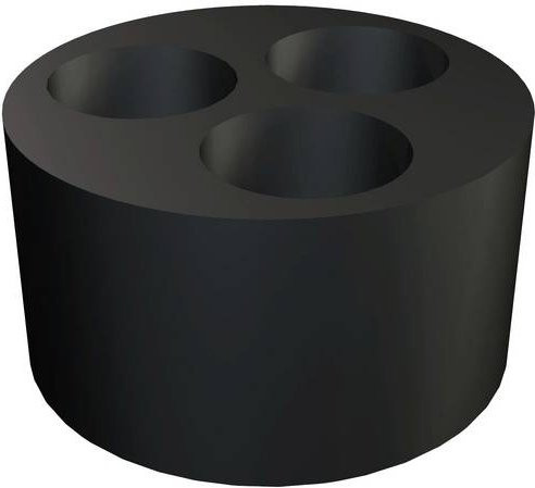 OBO Bettermann 2029642 107 C V 16 3x6 Mehrfachdichteinsatz aus Gummi in Schwarz, 50 Stück - Bild 1
