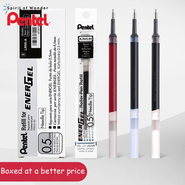 Pentel Gelstift-Nachfüllungen LRN5 Schwarz 0,5 mm 12 Stück - Bild 1