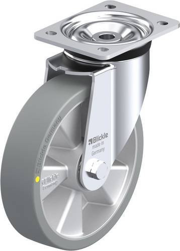 Blickle Lenkrolle LK-ALTH 200K-AS in Silber und Grau mit Schraubbefestigung, Rad-Durchmesser: 200 mm, Tragfähigkeit: 600 kg - Bild 1
