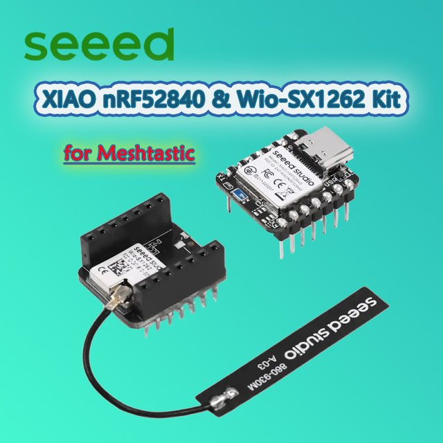 Seeed XIAO NRF52840 & Wio-SX1262 Kit für Meshtastic mit LoRa 862-930MHz, 868MHz, 915MHz, integrierter Antenne und Bluetooth Mikrocontroller - Bild 1