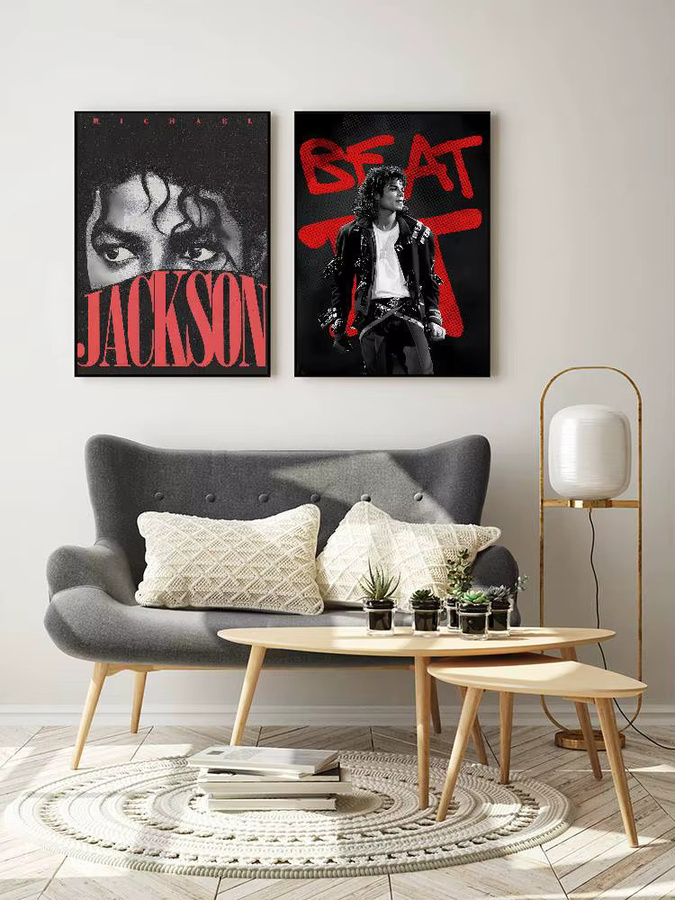 Michael Jackson Vintage-Poster-Aufkleber in Multicolour als wasserfeste Wandkunst für dein Wohnzimmer oder Schlafzimmer - Bild 7