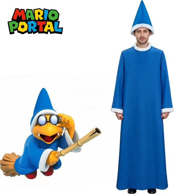 ZOBOTT Blue Magikoopa Carmike Cosplay Kostüm, Super Mario, Blau - Bild 1