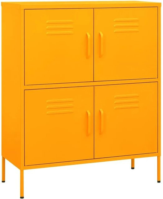 vidaXL Lagerschrank aus Stahl in Gelb, B/T/H: 80 x 35 x 101,5 cm - Bild 1