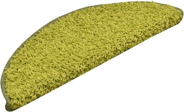 vidaXL Treppenmatten Set, 15 Stück, Grün, rutschfest und schalldämpfend, B/T/H: 56 x 17 x 3 cm - Bild 1