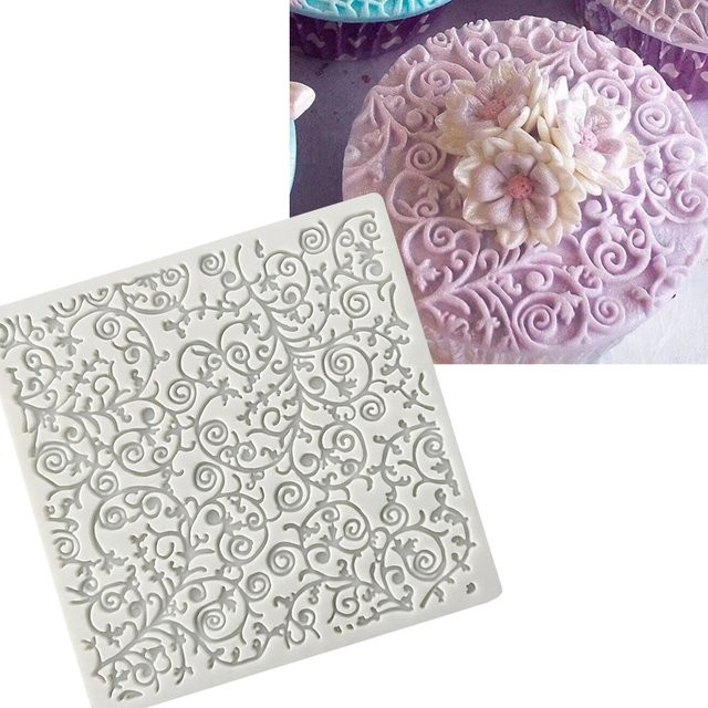 HANDLIFE Zweigförmige Silikonform für Zuckerguss, Schokolade und Kuchendekoration in Grau und Weiß - Bild 1