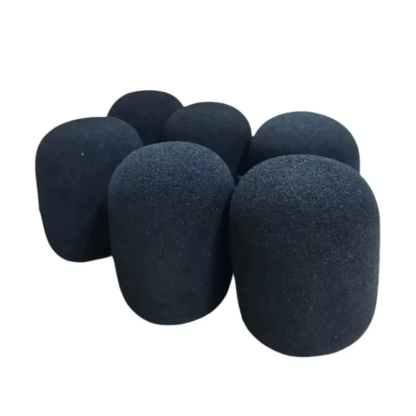 VIKEFON Mikrofonüberzug aus Schaumstoff als Windschutz für Standard-Handmikrofone, Schwarz, 6er-Pack - Bild 3