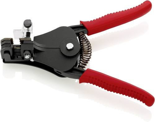 Knipex Abisolierzange mit Formmessern in Schwarz-Rot, Länge: 180 mm - Bild 1