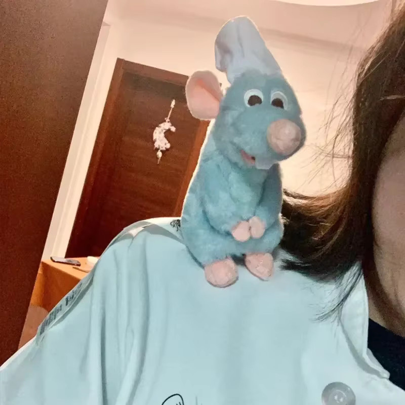 Bandai Disney Remy Maus-Cartoon-Kochfigur, Magnetisches Schulter-Plüschtier - Bild 4