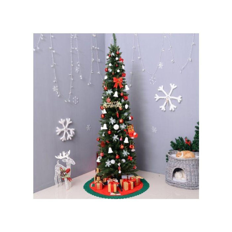 HOMCOM Künstlicher Weihnachtsbaum in Grün mit Stern und Ständer, Höhe: 210 cm, Breite: 60 cm, Tiefe: 60 cm - Bild 2