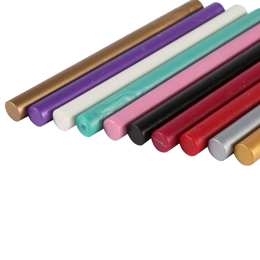 Qiilu Stempelwachssticks im 10er-Set in 10 Farben für Vintage-Siegel und Einladungskarten - Bild 3