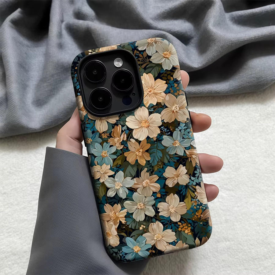 Potdemiel Handyhülle Midnight Bloom Garden für iPhone 17 16 15 14 13 Pro Max Plus mit doppelschichtiger Rückseite, Multicolour - Bild 4