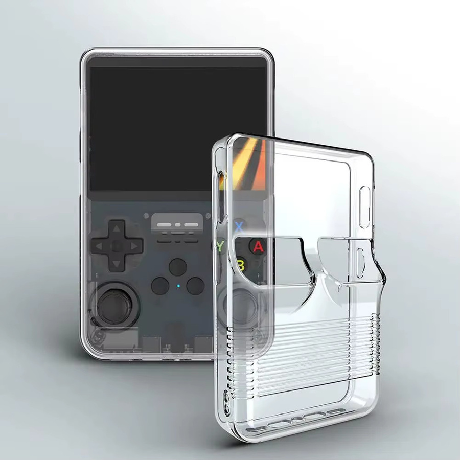 BOYHOM TPU-Schutzhülle für R36S Handheld-Spielkonsole, kratzfeste und stoßfeste weiche Abdeckung in Transparent oder Schwarz - Bild 2