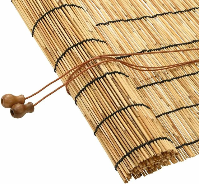 vidaXL Sichtschutz Rollo aus Bambus in Natur, Beige/Braun, B: 100 cm, H: 160 cm - Bild 1