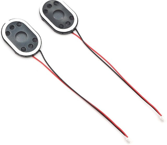 2 Stück ovale Omnidirektionale Lautsprecher, 8 Ohm, 1W, Schwarz - Bild 1