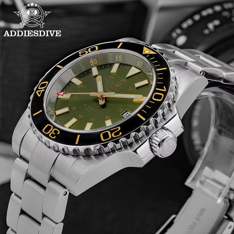 ADDIESDIVE Armbanduhr, Automatik, Edelstahl, Keramik, Saphirglas, Blau, Herren - Bild 2