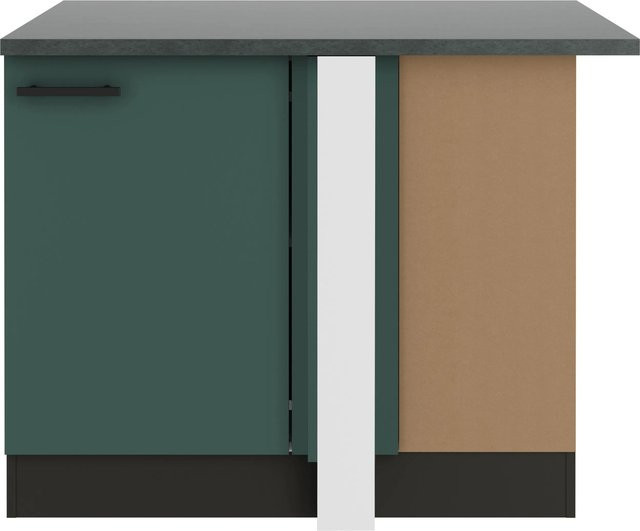 OPTIFIT Verona405 Küchen-Eck-Unterschrank in Steingrün mit modernem mattem Design - Bild 1