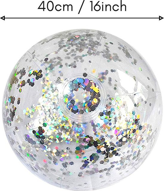 Binchi Outdoor Product Strandball Transparent Aufblasbar, 40cm, ab 14 Jahren - Bild 1