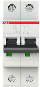 ABB S202-K2 Leitungsschutzschalter 2A 400V weiß - Bild 1