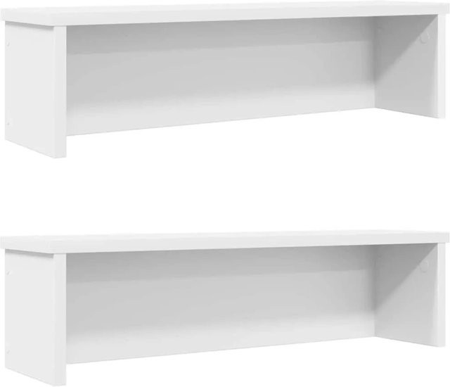 vidaXL Küchenregale stapelbar 2 Stück Weiß B/T/H: 60 x 15 x 16 cm - Bild 1