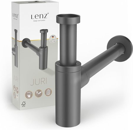 LENZ Flaschensiphon JURI aus Messing in Grau mit 1 1/4 Zoll und Ø 32 mm - Bild 1