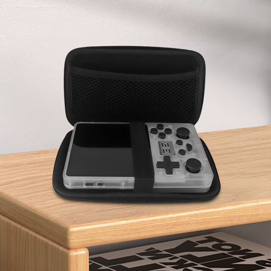 VODOOL Tragbare Aufbewahrungstasche für Anbernic RG40XXV und RG40XXH, Stoßfeste Tragetasche in Schwarz mit Kabelaufbewahrungsbox für Retro-Spielkonsolen - Bild 2